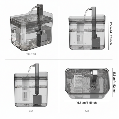 PureFlow™ 1.5L Cat Fountain – Smart Hydration, Calm Design